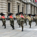 La fanfara dei bersaglieri in piazza Castello