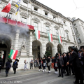 I bersaglieri davanti Palazzo Civico