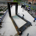 8sk8 il monumento disegnato dall\'artista/designer torinese Raoul Gilioli dedicato allo skateboard