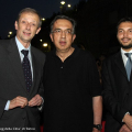 Piero Fassino, Sergio Marchionne e Stefano Gallo ai Murazzi del Po per assistere allo spettacolo pirotecnico