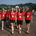 Le atlete della Toscana arrivano in piazza Vittorio Veneto