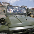I mezzi militari in piazza Castello