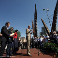 Un momento della cerimonia di inaugurazione