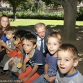 Il sindaco fra i bambini del Centro Estivo di piazza Guala