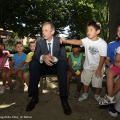 Il sindaco fra i bambini del Centro Estivo di piazza Guala