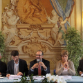 Un momento della conferenza stampa