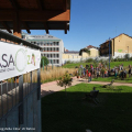 La vista del giardino da Casa OZ