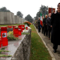 Un momento del corteo all\'interno del Cimitero Monumentale