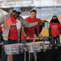 La performance dell\'Associazione Culturale Tamra con le sue percussioni africane