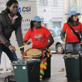 La performance dell\'Associazione Culturale Tamra con le sue percussioni africane
