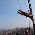 I babbo natale della scuola di circo Vertigo