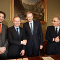 Stefano Gallo, Gianni Petrucci, Piero Fassino, Franco Carraro e Raffaele Pagnozzi