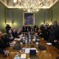 Un momento dell\'incontro in Sala delle Congregazioni