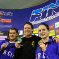 20 gennaio, Podio Trampolino 1m donne: Maria Elisabetta Marconi, Francesca Dallapè, Noemi Batki
