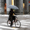 Via Roma, ardimentosa pedalata