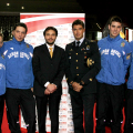L\'Assessore Gallo con gli atleti dell\'Aeronautica Militare