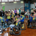 I giocatori di HB Torino festeggiano la vittoria