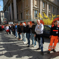 La catena umana organizzata in occasione della Giornata Mondiale contro il Razzismo