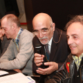 Giovanni Minerba, direttore del Torino GLBT Film Festival e Ugo Nespolo, presidente Museo nazionale del Cinema