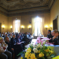 Un momento della conferenza stampa