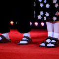 Sandali e calzini bianchi corti