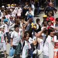 L\'arrivo al palasport Ruffini