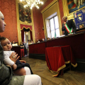 Un momento della cerimonia in Sala Rossa