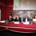 Un momento della conferenza stampa