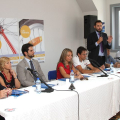 Un momento della conferenza stampa
