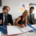La firma del protocollo d\'intesa