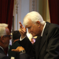 Michele Vietti, vicepresidente del Consiglio Superiore della Magistratura e il procuratore della Repubblica, Giancarlo Caselli
