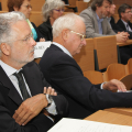 Il Vice Presidente Compagnia di San Paolo Luca Remmert e Mario Rey Consigliere di Amministrazione Fondazione CRT