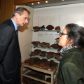 Piero Fassino e la direttrice del Museo Egizio Eleni Vassilika