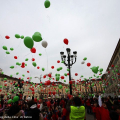 Piazza San Carlo si tinge di verde-bianco-rosso