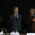 Corti Nicola (Fondazione Umana Mente), Angelo Benessia (Compagnia di SanPaolo) e Sergio Chiamparino