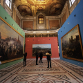 L\'allestimento nell\'Aula della Camera Italiana