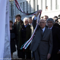 Giorgio Napolitano scopre l\'opera Il Limine di Giuseppe Penone alla GAM