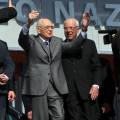 Giorgio Napolitano e il Presidente del Museo dell\'Automobile, Giuseppe Alberto Zunino
