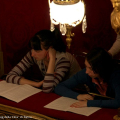 Gli studenti seguono la lezione