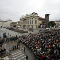 Piazza Castello durante la cerimonia