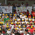 La scuola Dogliotti sulle tribune dello stadio Primo Nebiolo