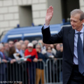 Il Sindaco Piero Fassino arriva in piazza Castello