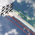 Il secondo passaggio delle frecce tricolori