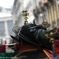 Il corteo dei bersaglieri in via Garibaldi