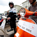Il raduno delle Vespa in piazza Vittorio Veneto
