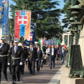 Il corteo lungo i viali del cimitero Monumentale