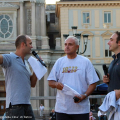 Pietro Mennea sul palco allestito in piazza San Carlo