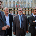 Gli assessori all\'ambiente di Città, Provincia e Regione: Enzo Lavolta, Roberto Ronco e Roberto Ravello