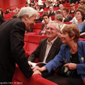 Il Sovrintendente del Teatro Regio, Walter Vergnano saluta i coniugi Castellani