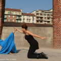 La performance delle danzatrici di Teatro Orfeo